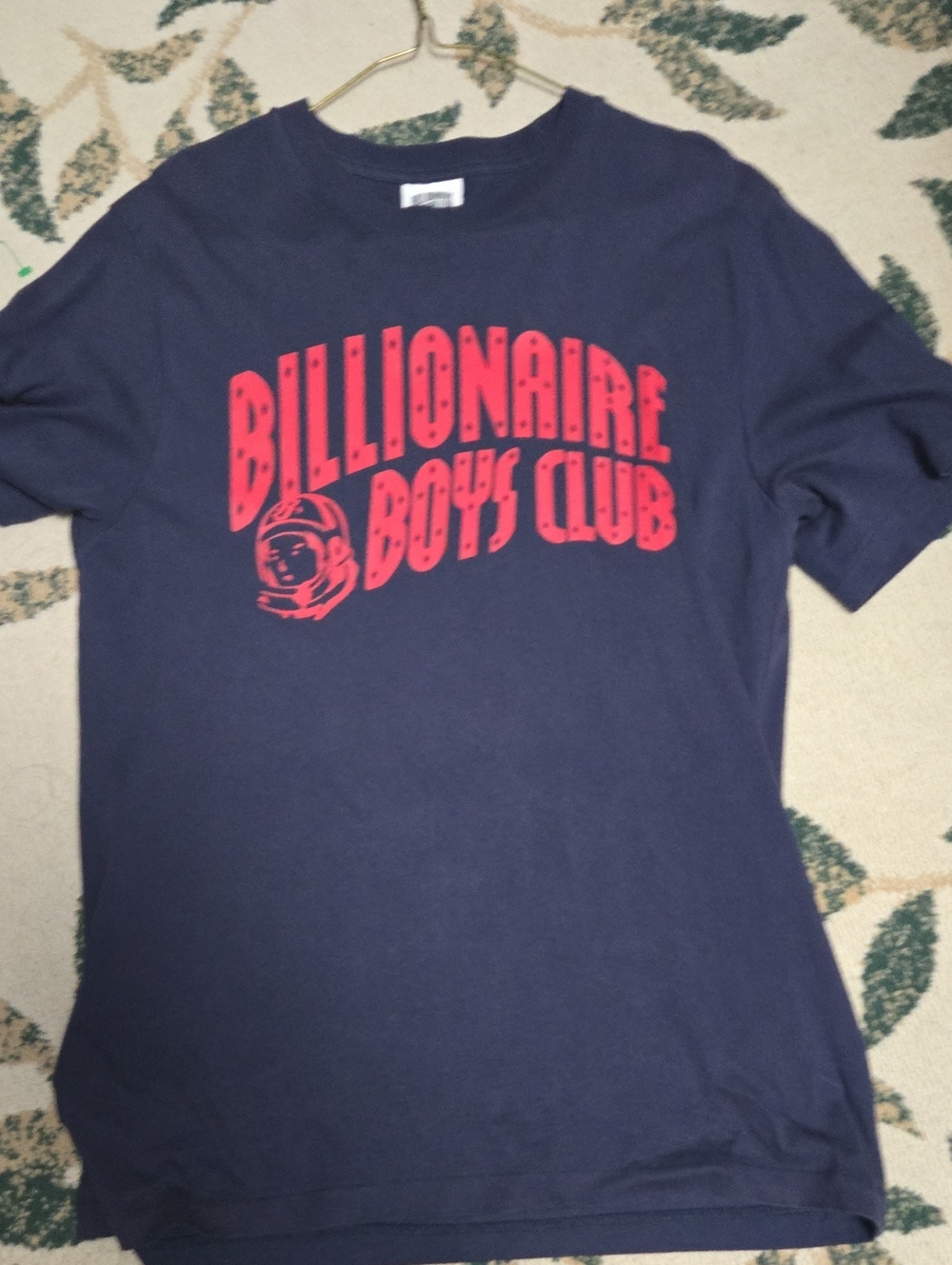 Billionaire Boys Club Navy Tee with Red Logo Graphic